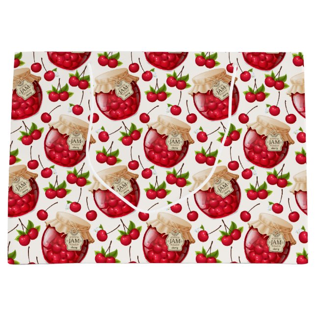 Grand Sac Cadeau Jam cerise (Devant)