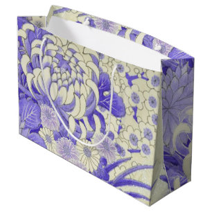 Grand Sac Cadeau Japonais KIMONO Textile, Chrysanthemum