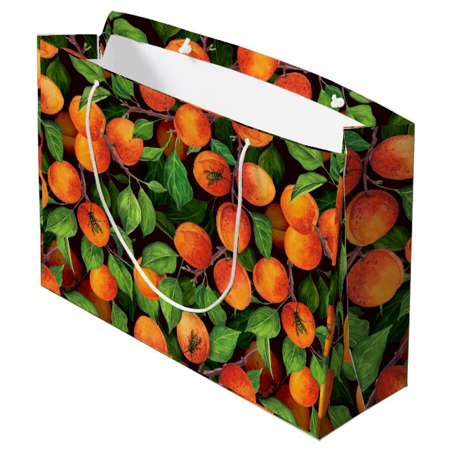 Grand Sac Cadeau Jardin d'abricot 1 (Dos Angle)