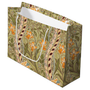 Grand Sac Cadeau Jardin de jonquilles William Morris Fleur Classiqu