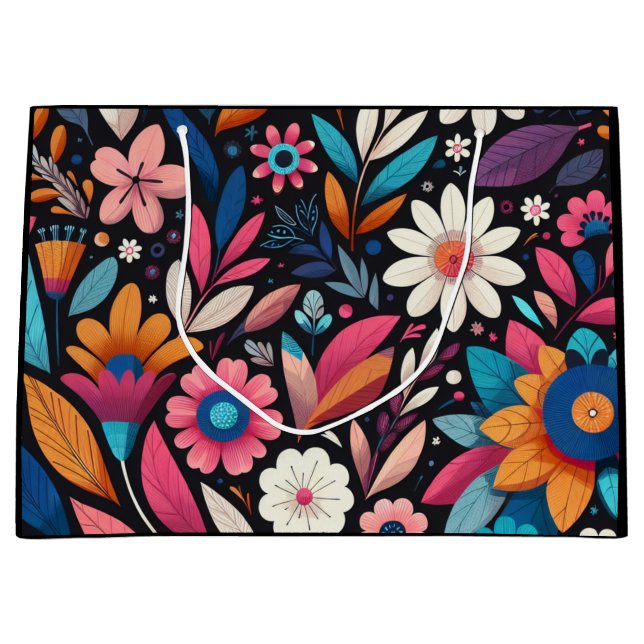 Grand Sac Cadeau Jardin de minuit (Devant)