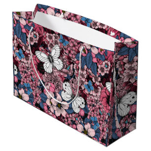 Grand Sac Cadeau Jardin de printemps