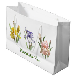 Grand Sac Cadeau Jardin Flower Iris
