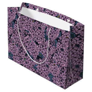 Grand Sac Cadeau Jardin Violet Lilac