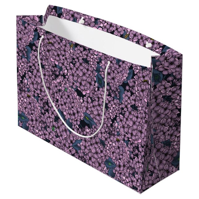 Grand Sac Cadeau Jardin Violet Lilac (Dos Angle)
