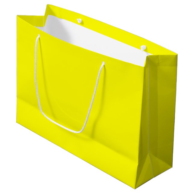 Grand Sac Cadeau Jaune clair (couleur solide)  (Devant Angle)