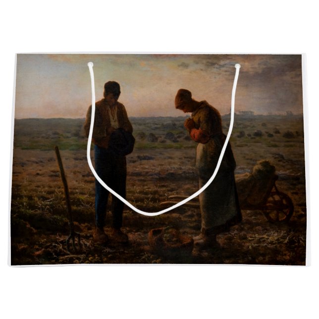 Grand Sac Cadeau Jean-François Millet - L'Angelus (Devant)