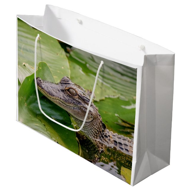 Grand Sac Cadeau Jeune Alligator (Devant Angle)