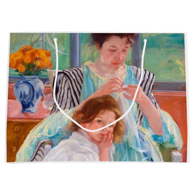 Grand Sac Cadeau Jeune mère coudre, Mary Cassatt (Devant)