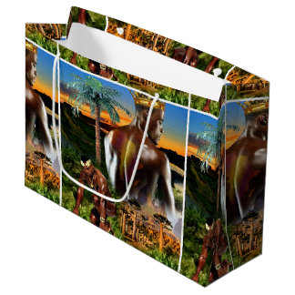 Grand Sac Cadeau Jeune roi africain