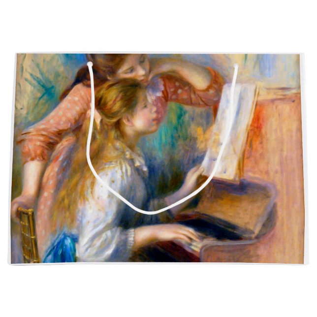 Grand Sac Cadeau Jeunes filles au piano, Renoir (Devant)