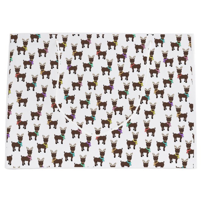 Grand Sac Cadeau Jeux de rennes (Devant)