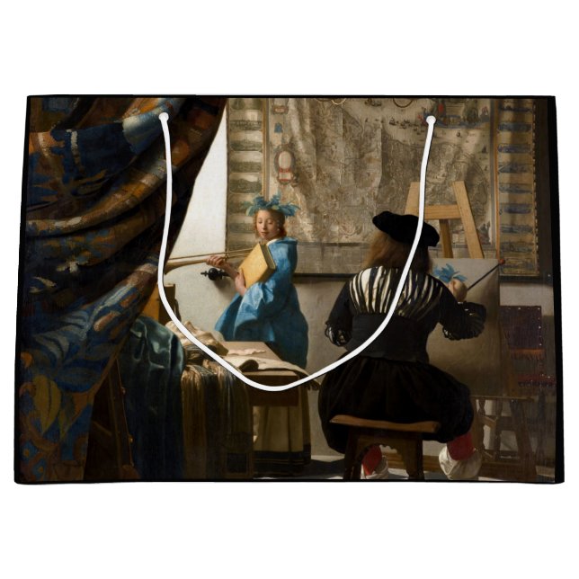 Grand Sac Cadeau Johannes Vermeer - L'Allégorie de la Peinture (Devant)