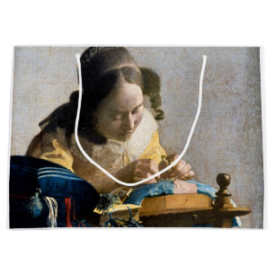 Grand Sac Cadeau Johannes Vermeer - Le Lacemaker