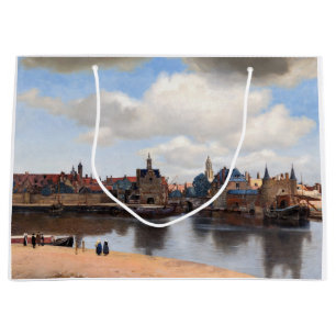 Grand Sac Cadeau Johannes Vermeer - Vue de Delft