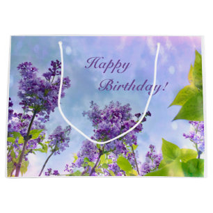 Grand Sac Cadeau Joli anniversaire de Lilacs