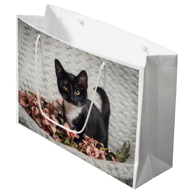 Grand Sac Cadeau Joli Rose Bella (Devant Angle)