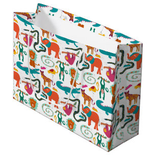 Grand Sac Cadeau Jolie couleur Abstraits Animaux Enfants Motif