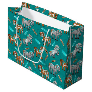 Grand Sac Cadeau Jolie fête unisex des chevaux sauvages