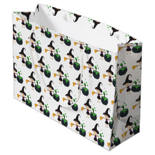 Grand Sac Cadeau Jolie sorcière d'Halloween 