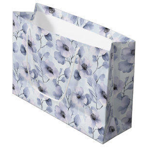 Grand Sac Cadeau Jolies Fleurs Violettes