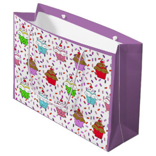 Grand Sac Cadeau Jolis gâteaux et pépites de bonbons