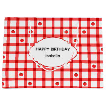 Jolis Tomatoes Gingham Rouge Joyeux Anniversaire