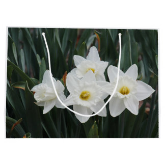Grand Sac Cadeau Jonquilles blanches
