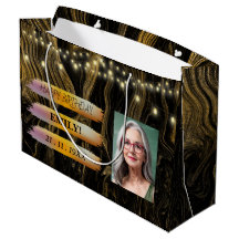 Joyeuse photo d'anniversaire Elegant Black white P