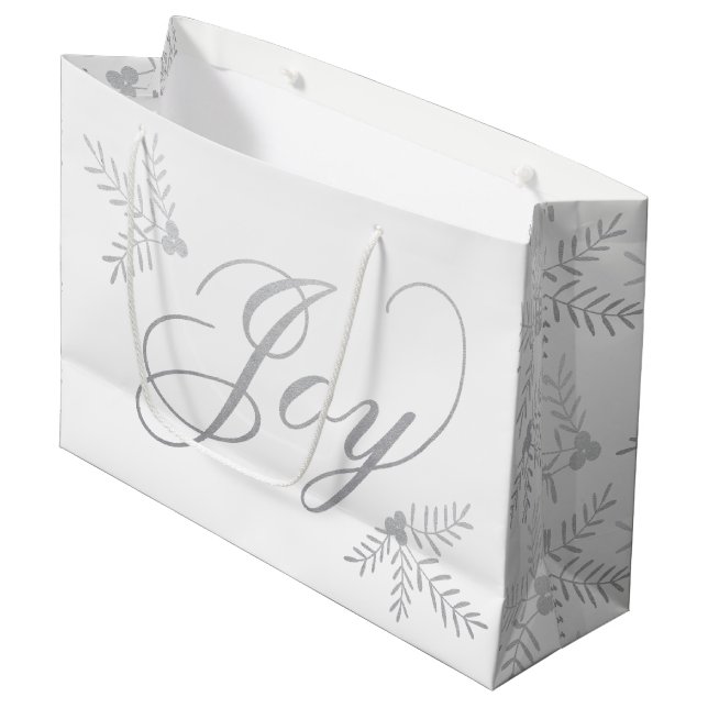 Grand Sac Cadeau Joyeuses vacances (Devant Angle)