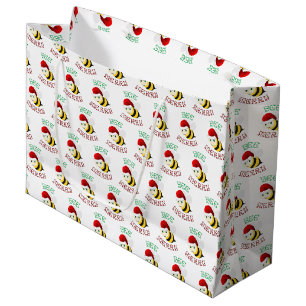 Grand Sac Cadeau Joyeux abeilles