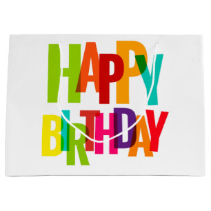 Grand Sac Cadeau Joyeux anniversaire