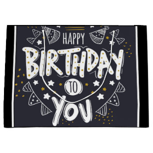 Grand Sac Cadeau Joyeux anniversaire