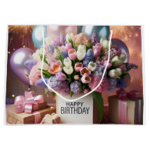 Joyeux anniversaire, fleurs et cadeaux, par Natash