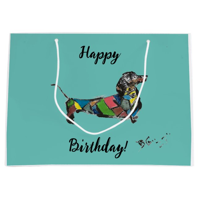 Grand Sac Cadeau Joyeux anniversaire G (Devant)