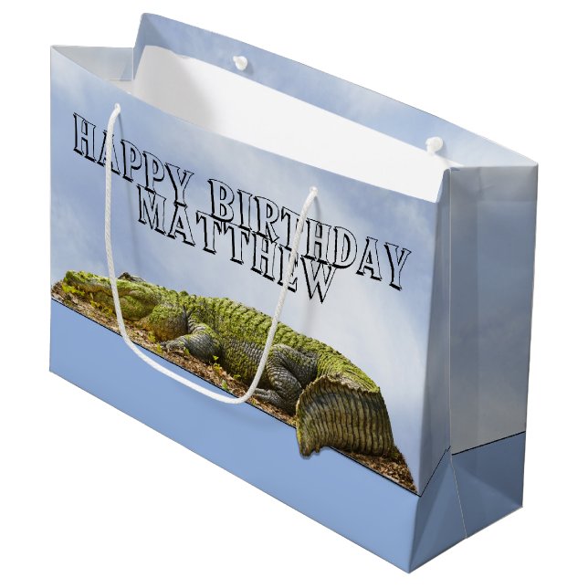 Grand Sac Cadeau Joyeux anniversaire Gator Panoramique View OOB Pho (Devant Angle)