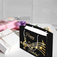 Joyeux Anniversaire noir notes de musique