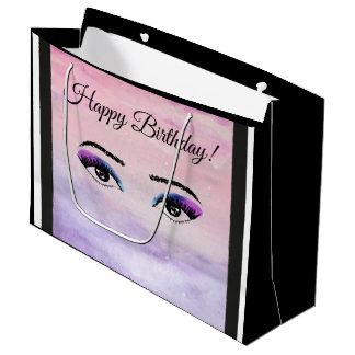 Grand Sac Cadeau Joyeux Anniversaire original (Tous les yeux sur vo