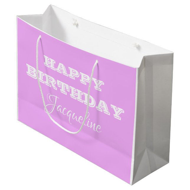 Grand Sac Cadeau Joyeux Anniversaire Personnalisé Pour Son Cute Chi (Devant Angle)