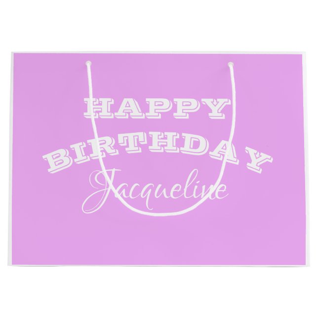 Grand Sac Cadeau Joyeux Cadeau D'Anniversaire Pour Son Simple Scrip (Devant)