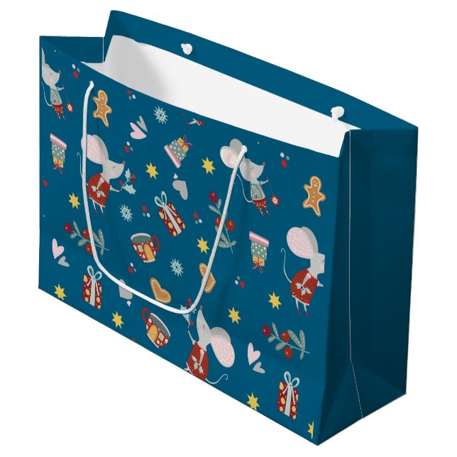 Grand Sac Cadeau Joyeux Chrétien (Devant Angle)
