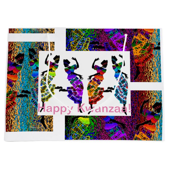 Grand Sac Cadeau Joyeux Kwanzaa (Devant)