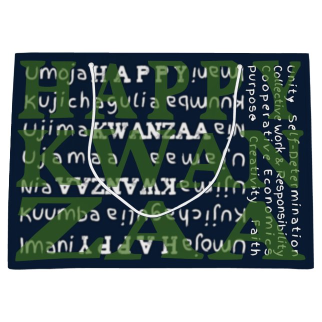 Grand Sac Cadeau Joyeux Kwanzaa (Devant)