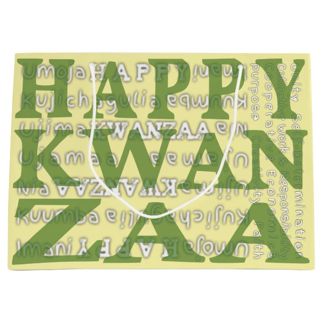Grand Sac Cadeau Joyeux Kwanzaa (Devant)
