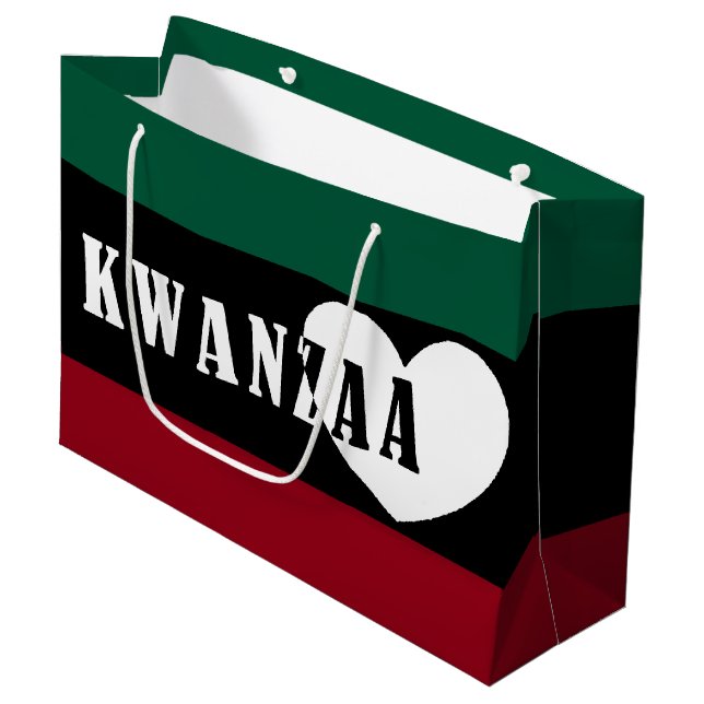 Grand Sac Cadeau Joyeux Kwanzaa (Devant Angle)