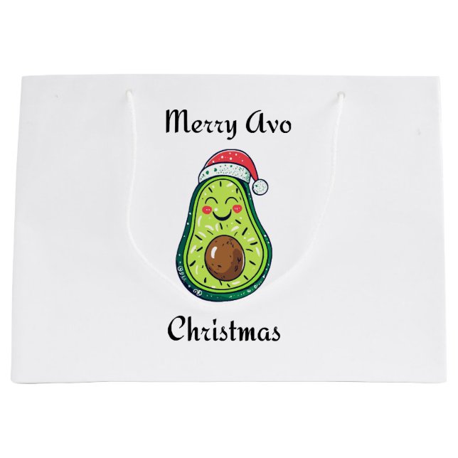 Grand Sac Cadeau Joyeux Noël Avo (Devant)