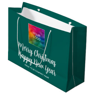 Grand Sac Cadeau Joyeux Noël Bonne Année Votre Logo Ici