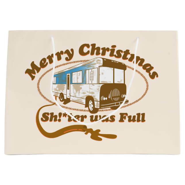 Grand Sac Cadeau Joyeux Noël, Chut !*ter était plein (Devant)