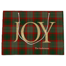 Joyeux Noël moderne Joy rouge tartan