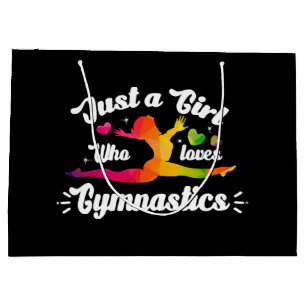 Grand Sac Cadeau Juste une fille qui aime la gymnastique
